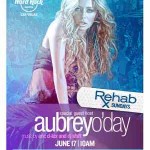 Aubrey O’Day parties at Rehab Las Vegas with her dogs