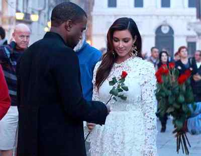 kim kardashian kanye west italy Kim Kardashian in a ridiculous outfit with Kanye West in Italy