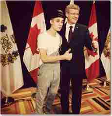 white trash justin bieber Justin Bieber dresses thuggish to meet Canadian Prime Minister
