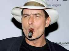 Charlie Sheen cigar Charlie Sheen performs another good deed